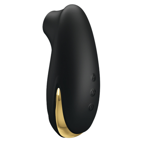 Pretty Love Otis Royal Pleasure Suction Based Clitoral Massager Black / Gold - Clit Ticklers and Pulsators