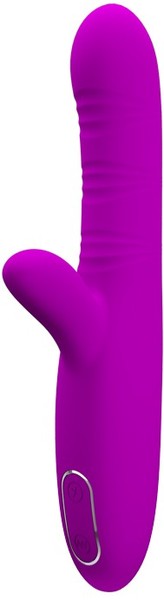 Pretty Love Rechargeable Angelique Rabbit Shape G Spot Massager Purple Rabbit Vibrators