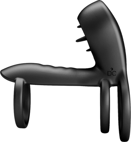 Pretty Love Jammy 12 Function Vibrating Penis Sling Black - Vibrating Cock Rings