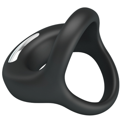 Pretty Love Elliott 10 Function Vibrant Penis Ring Black - Vibrating Cock Rings