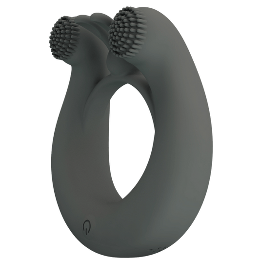 Pretty Love Master Ring Dahlia Vibrating Dick Ring Grey - Vibrating Cock Rings