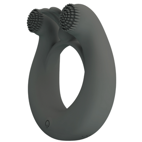 Pretty Love Master Ring Dahlia Vibrating Dick Ring Grey - Vibrating Cock Rings