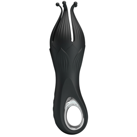 Pretty Love Arella Rechargeable Clitoral Massager Black - Clit Ticklers and Pulsators
