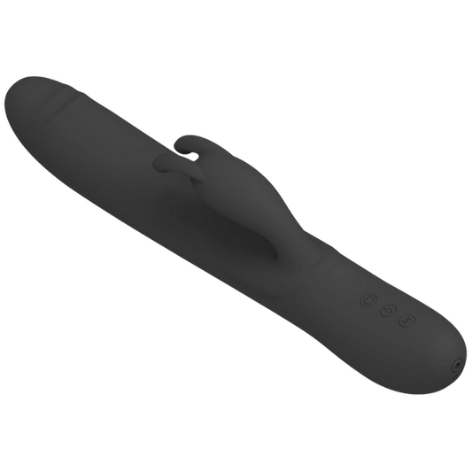 Pretty Love Byron Rechargeable Rolling Rabbit Vibrator Black Rabbit Vibrators