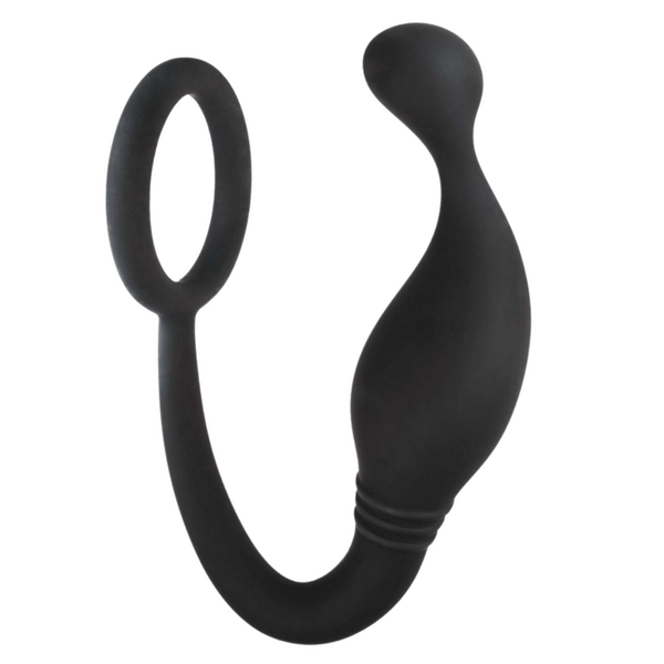 Jet Horny Male Prostate Plug With Love Ring Black Prostate Toys