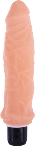 True Feel Ribbed Dual Density Realistic Vibrating Cock 16.5 cm - Vibrating Dildos