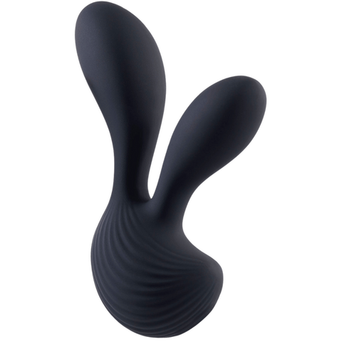 Deep Romance Dual Motors G Spot Silicone Vibrator Black - G-Spot Vibrators