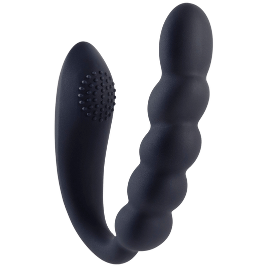 Deep Romance Bendable Dual Motors G Spot Silicone Massager Black - G-Spot Vibrators