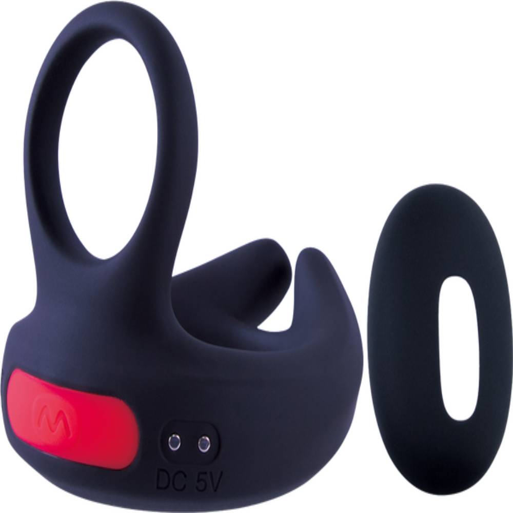 Giga Booster Dual Motor Vibrating Cock Ring with Scrotal Stimulator Vibrating Cock Rings