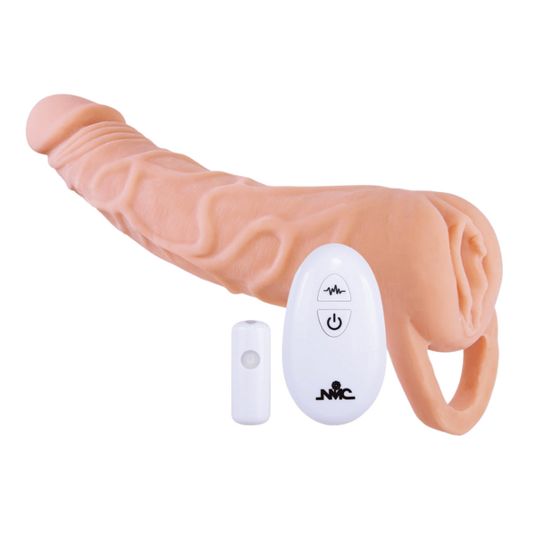 Excellent Power Remote Control 10 Function Penis Extendor 9 Inch Flesh Penis Sleeves and Extenders