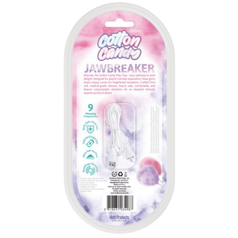 Hott Products Jawbreaker USB Rechargeable Rabbit Vibrator Cotton Candy - Rabbit Vibrators