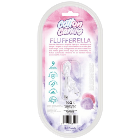 Hott Products Flufferella 9 Function Rechargeable G Spot Vibrator Cotton Candy - G-Spot Vibrators