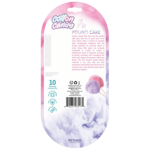 Hott Products Poundcake 10 Function Vibrating Dildo Cotton Candy - Vibrating Dildos