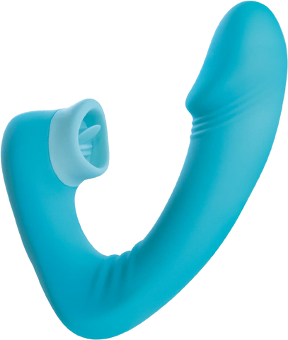 Zeta Dual Motor USB Rechargeable Wearable Clitoral Vibrator Blue - Clit Ticklers and Pulsators