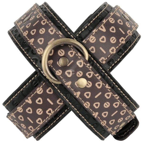 Lovetoy Crossed Shaped Design Fetish Handcuffs Cuffs And Restraints