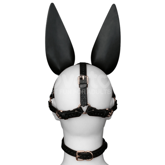 Lovetoy Dark Sculpted Bunny Ears BDSM Mask Black Masks And Blindfolds