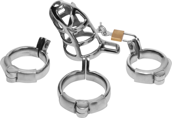 Master Series Stainless Steel Male Chastity Cock Cage Male Chastity