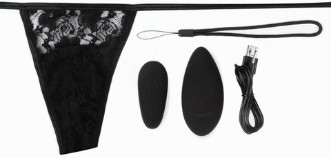 Screaming O Premium Ergonomic Remote Control Panty Vibrator Set Black - Remote Control Vibrators