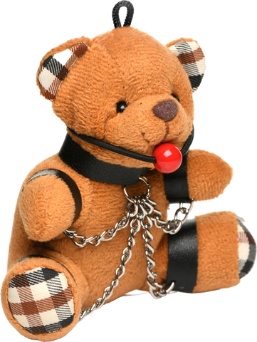 Master Series Gagged Teddy Bear Novelty Key Chain - Party Gifts and Novelties