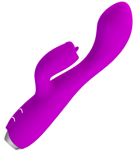 Pretty Love Rechargeable Gloria Silicone Rabbit Vibrator Purple - Rabbit Vibrators