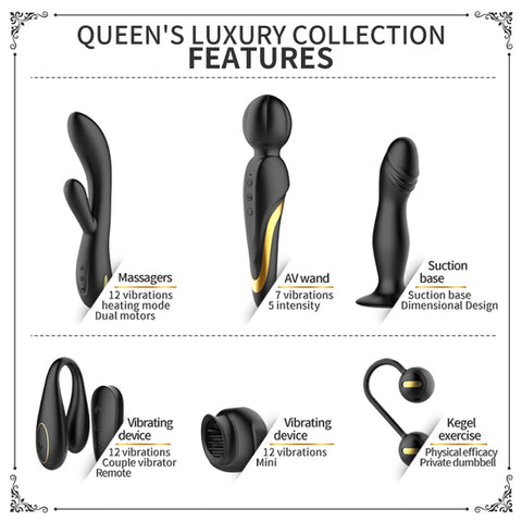 Pretty Love Mini Queens Luxury Collection Adult Toy Set Black - Sex Kits