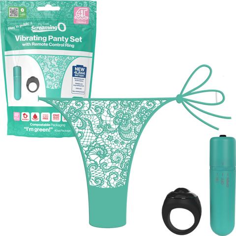Screaming O Vibrating Panty Set With Remote Ring 4t High Pitch Treble - Remote Control Vibrators