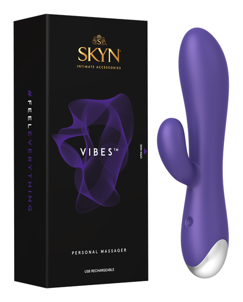 Skyn Vibes USB Rechargeable Personal Rabbit Massager Purple Rabbit Vibrators