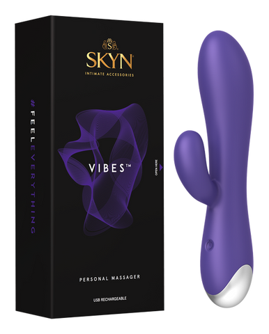 Skyn Vibes USB Rechargeable Personal Rabbit Massager Purple - Rabbit Vibrators