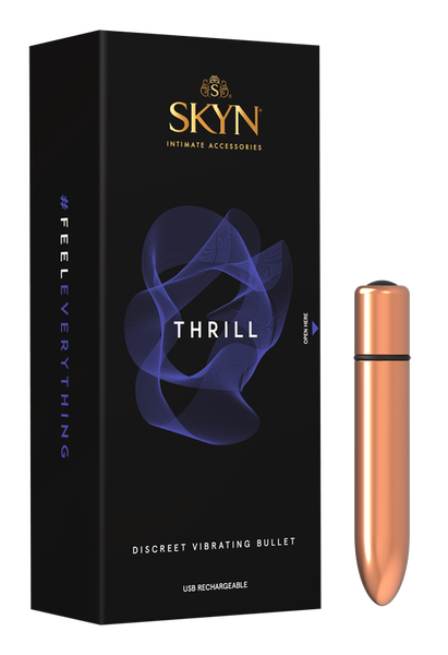 Skyn Thrill USB Rechargeable Vibrating Bullet Massager Bronze Bullet Vibrators