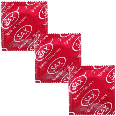 Sax Tighter Fit Smooth Latex Condoms 49mm 144 Pack - Condoms