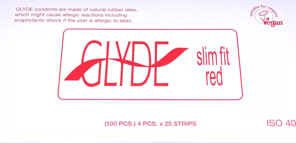 Glyde Slim Fit Ultra Latex Condoms 49mm 100 Pack Condoms