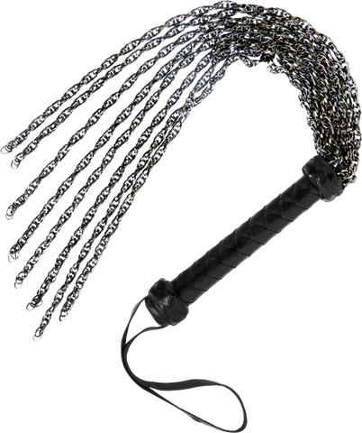 Master Series Gunmetal Chain Bondage Flogger - Whips And Crops
