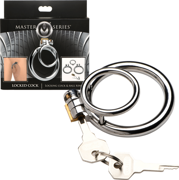 Master Series Locked Cock Locking Cock & Ball Ring Male Chastity