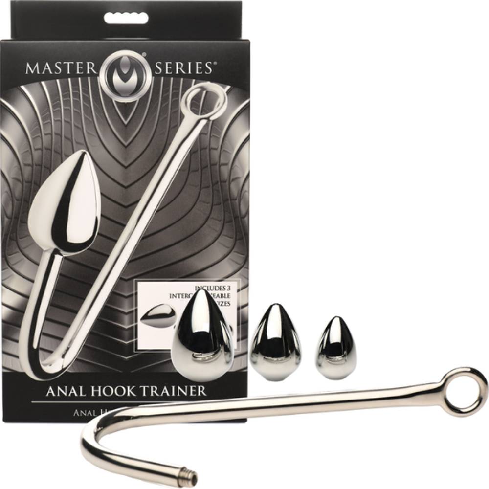 Master Series Anal Hook Trainer Anal Hook With 3 Plugs Butt Plugs