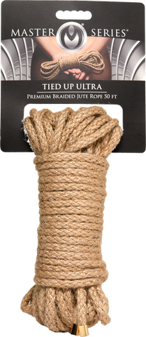 Master Series Tied Up Ultra Premium Braided Jute Bondage Rope 50 Feet - Cuffs And Restraints