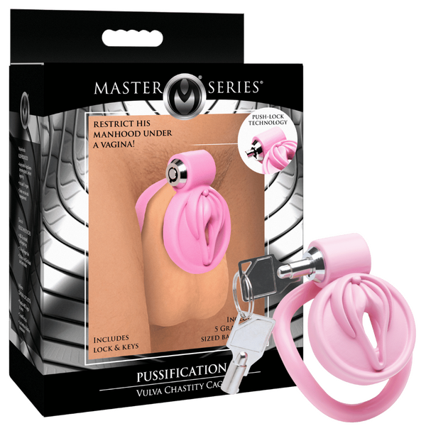 Master Series Pussification Vulva Male Chastity Cage Male Chastity