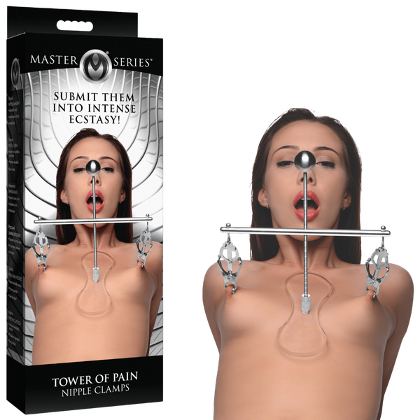 Master Series Tower Of Pain BDSM Play Nipple Clamps Nipple and Clit Clamps