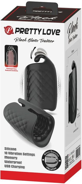 Pretty Love Black Glans Trainer 10 Function Mens Masturbator Masturbators and Strokers