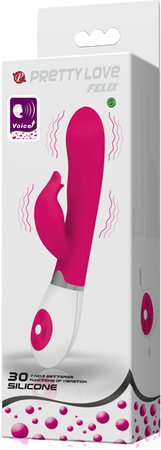 Pretty Love Felix 30 Function Rabbit Style Vibrator Pink - Rabbit Vibrators
