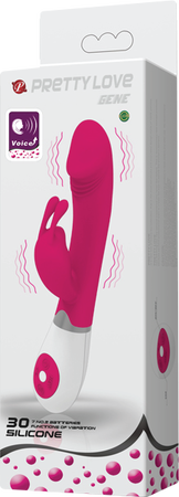 Pretty Love Gene Sound Activated Rabbit Vibrator Pink - Rabbit Vibrators
