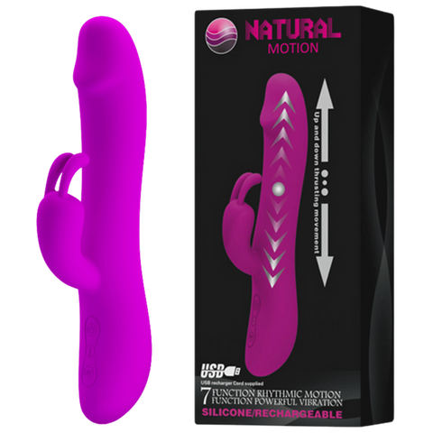 Pretty Love Natural Motion Thrusting Rabbit Vibrator Purple - Rabbit Vibrators