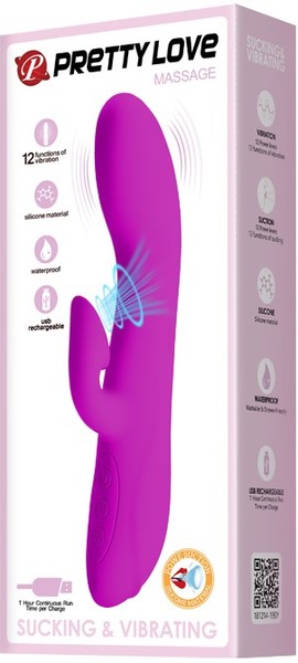 Pretty Love Flirt Rechargeable Multi Function Rabbit Vibrator Purple Rabbit Vibrators