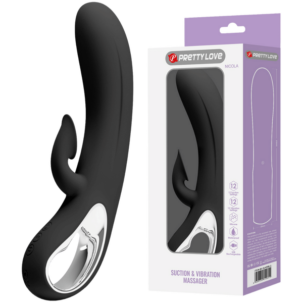 Pretty Love Nicola Rechargeable Silicone Rabbit Vibe - Rabbit Vibrators