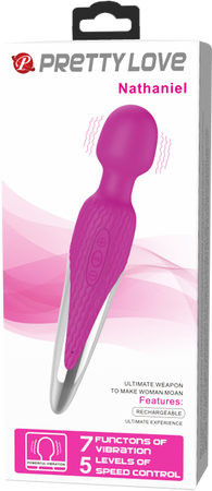 Pretty Love Nathaniel Power Vibrating Body Wand Massager Purple - Body Wands