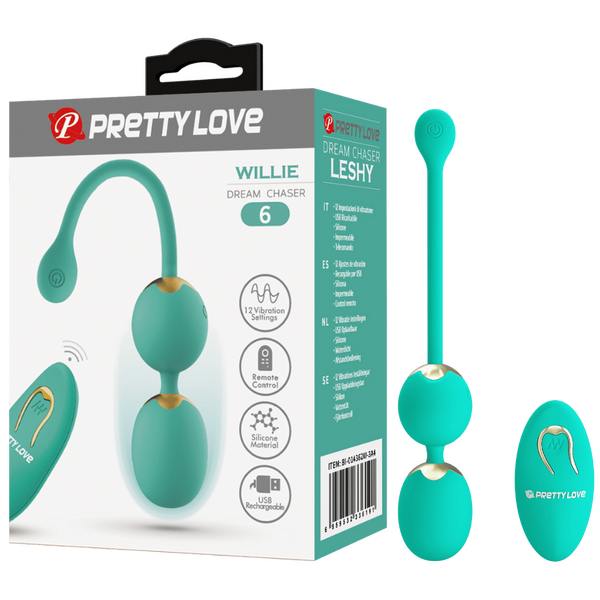 Pretty Love Rechargeable Wilie Dream Chaser Vibrating Love Eggs Love Eggs and Kegel Exercisers