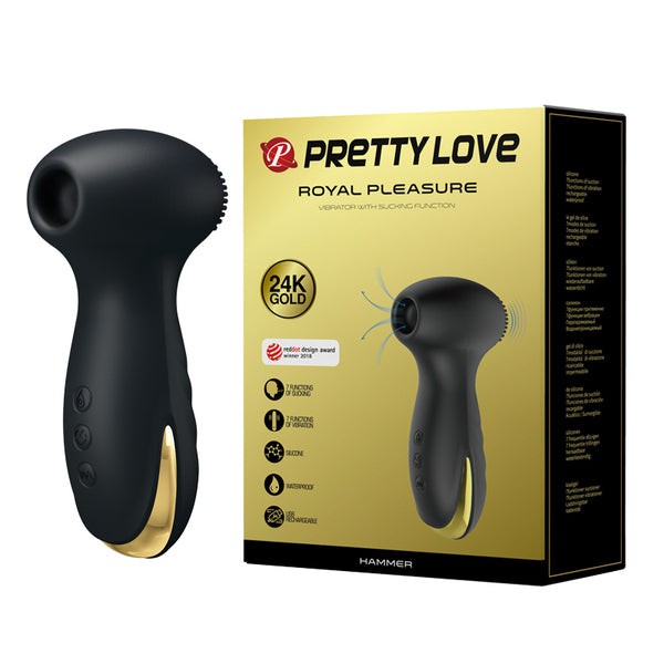 Pretty Love Hammer Rechargeable Clitoral Stimulator Black Clit Ticklers and Pulsators