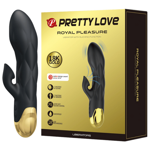Pretty Love Liberators Rechargeable Rabbit Style Vibrator Black - Rabbit Vibrators