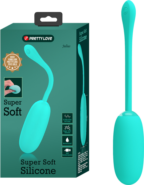 Pretty Love Julius Super Soft Silicone Love Egg Massager Seafoam Love Eggs and Kegel Exercisers