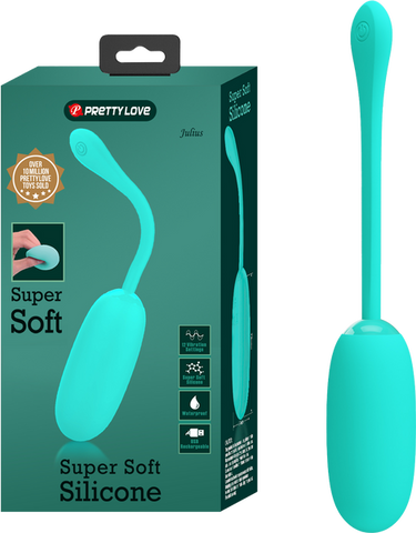 Pretty Love Julius Super Soft Silicone Love Egg Massager Seafoam - Love Eggs and Kegel Exercisers