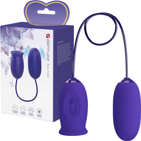 Pretty Love Daisy Youth Multi Function Vibrating Love Egg Purple - Love Eggs and Kegel Exercisers